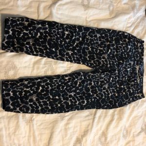 Leopard ankle pants